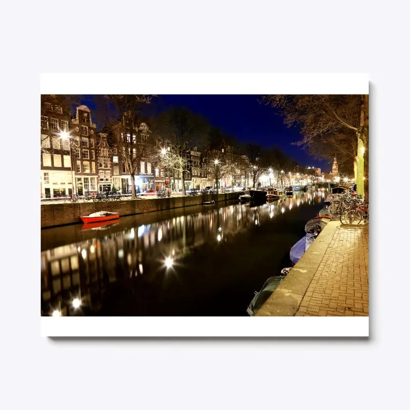 P0023 Night Canal Amsterdam