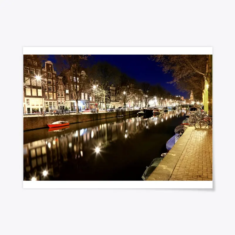 P0023 Night Canal Amsterdam